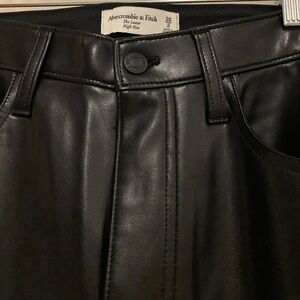 NWOT Abercrombie and Fitch high waisted vegan leather pants.